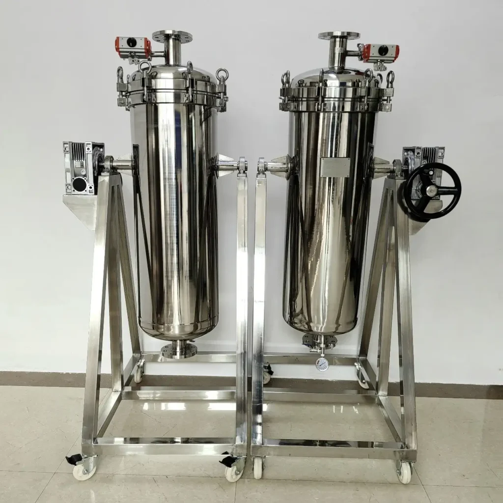 The new custom design of hand wheel cartridge filter housing