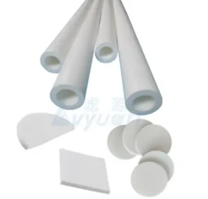 The HDPE sintered filter it is manufactured by a special sintering process, in which the granules of plastic are heated until their surfaces soften, and fuse at the contact faces, while retaining more or less their original shape. The shaped body created thus has open continuous pores, whose size and number depends on the sintering conditions and the size of the polymer particles selected uploads/lyfilter.com/images/16269394349245.png Material: HDPE High molecular weight polyethylene powder Features : Large porosity, good blocking effect of large particles, large flow rate, strong stain resistance Application:They are widely used in laboratory solid-liquid separation, medical and pharmaceutical equipment, automatic industry devices, and water filtration systems Characteristics: Uniform pore size distribution, strong acid and alkali resistance, high temperature resistance, good mechanical properties, and strong resistance to organic solvents. The production of large-scale water treatment equipment can adopt automatic or manual backflushing and slag removal method, solid particles can be recovered by dry slag removal, without frequent replacement of filter elements, and can be automated cleaning