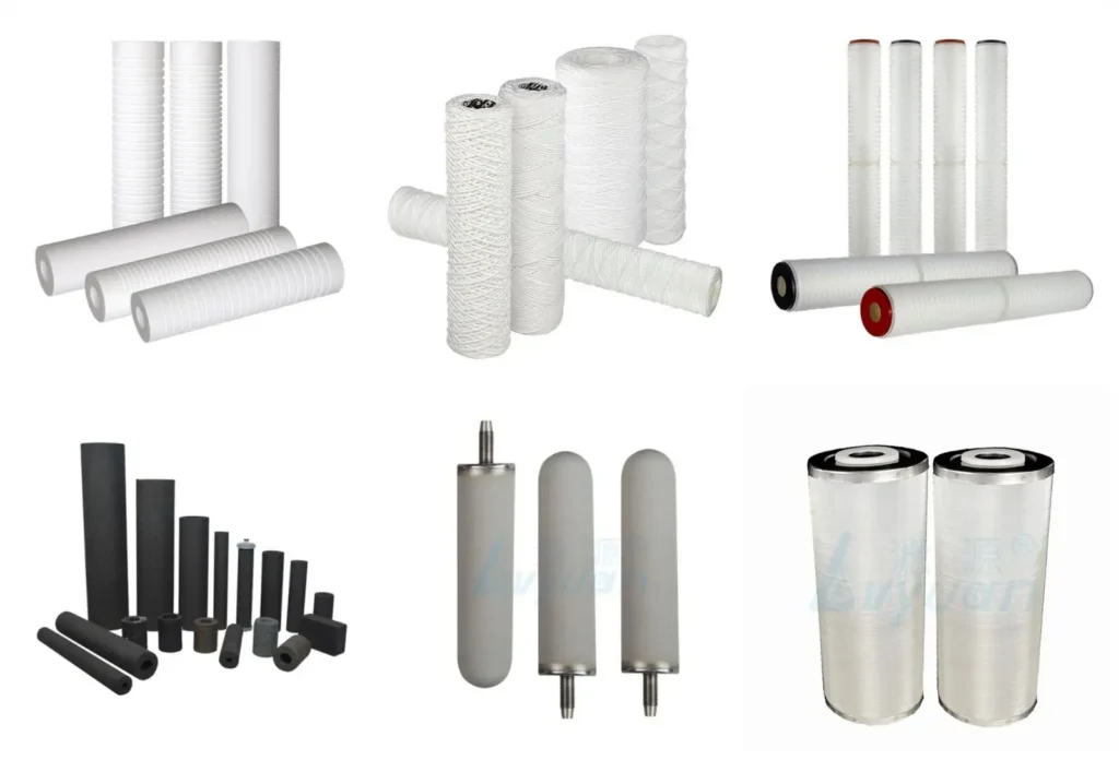 what are commonly used cartridge filters in water filter housing 