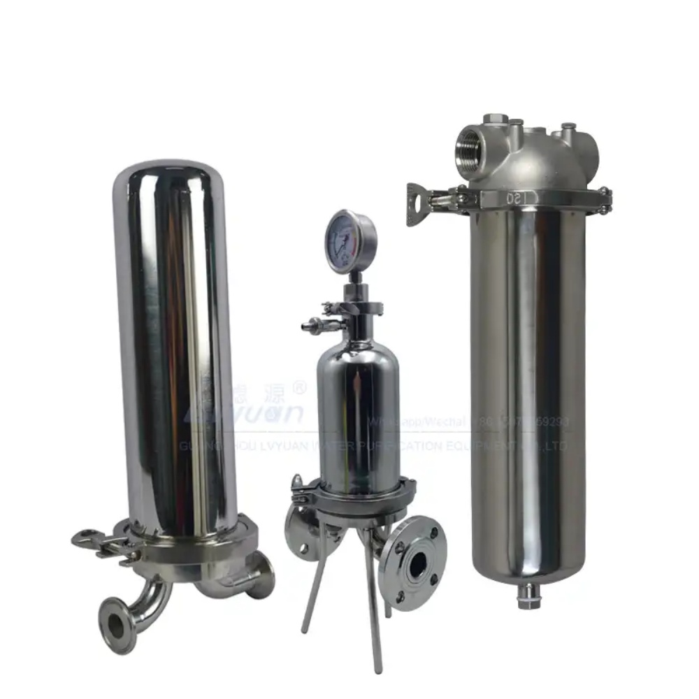 In Flow Water Filter Example Single High Pressure Liquid Filter Stainless 304 Steel High Flow Water ...